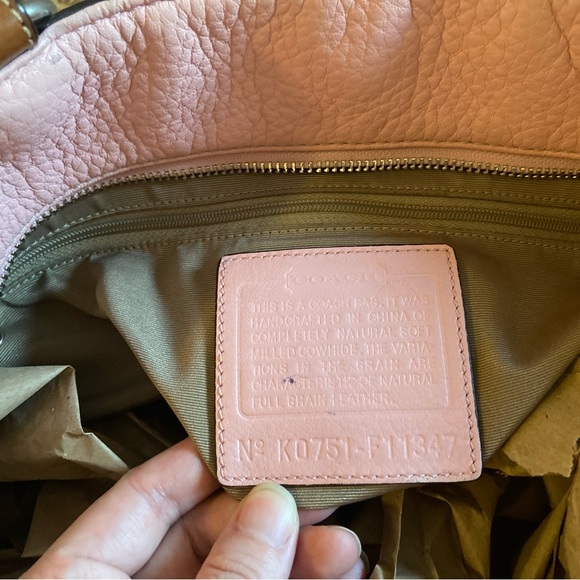 Coach Pink Pebble Purse - Picture 6 of 12